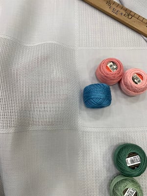 Linen Ve Gardenya Karma Kareli Kumaş