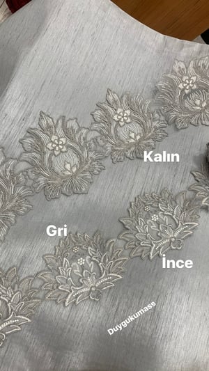 Lotus Desen (İnce) Fransız Güpürü  (1 top)