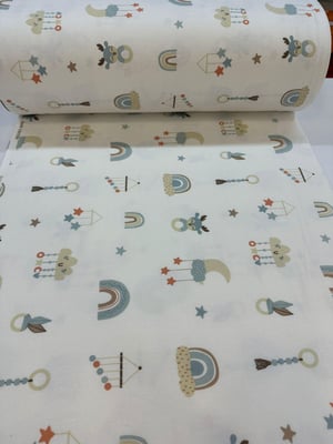 Mentol Rengi Gökkuşağı Ve Dönence Desen Pazen D745