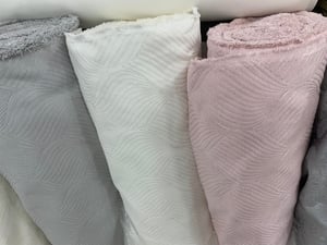 Midye Baklava Desen İpek Şönil Pike Kumaş