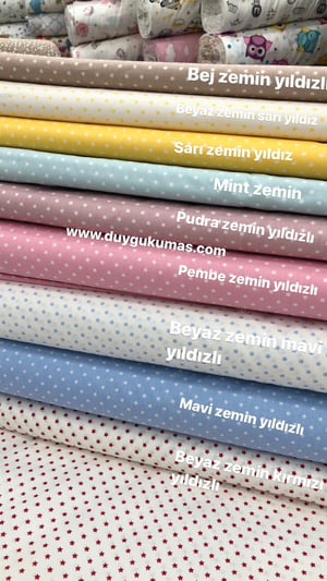 Mini Yıldız Desen Poplin