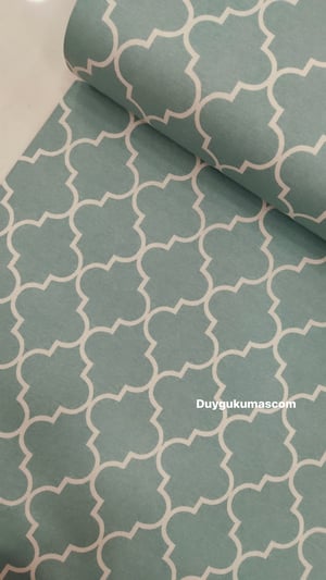 Mint Rengi Rumi Desen Duck Keteni
