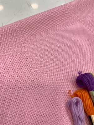 Pembe 120 Cm Enli Kareli Hereke Keteni