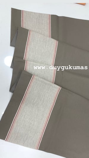Pembe Bordo İthal Şerit Detaylı Duck Keteni Runner