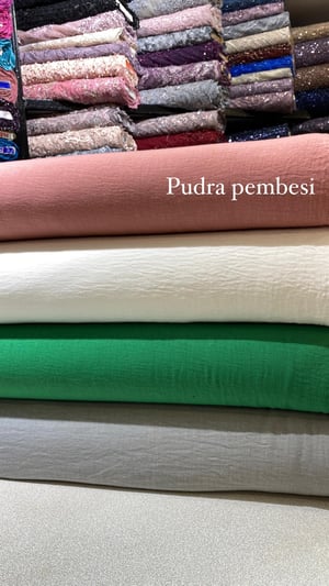 Pudra Pembesi Kırışmaz Keten Kumaş