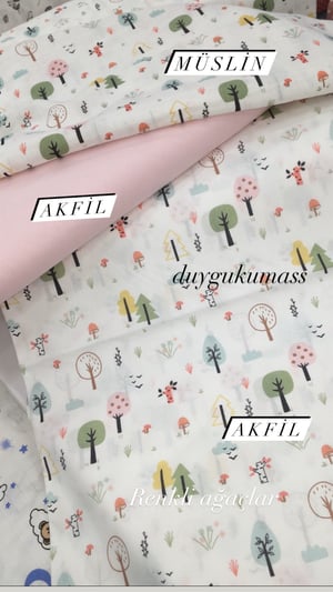 Renkli Ağaçlar Desen Akfil