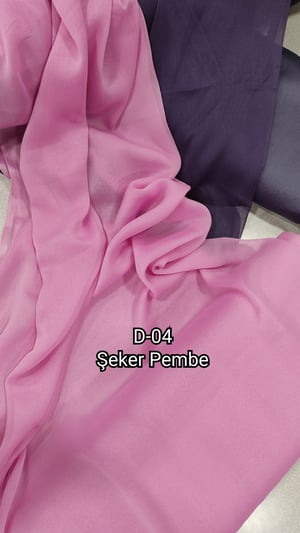 Şeker Pembe Janjan Şifon D04