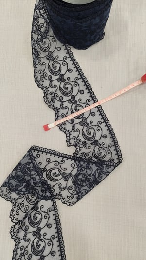 Siyah 10 Cm Genişlikli Güpür Uç