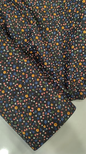 Siyah Çıtır Çiçek D103 Desenli Poplin