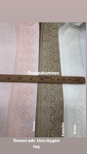Ucu Üçgen Taç Desen Güpür  (1 top)