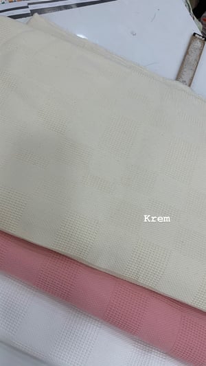 Waffle Desen Organik Pamuk Bambu Pike Kumaşı
