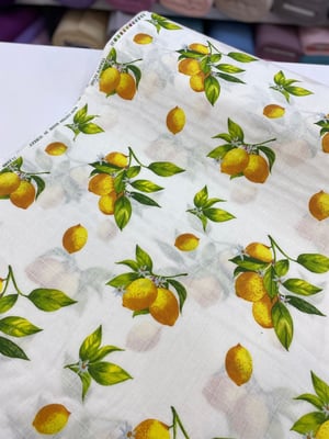 Yapraklı Limonlar Desenli Müslin Bezi D94