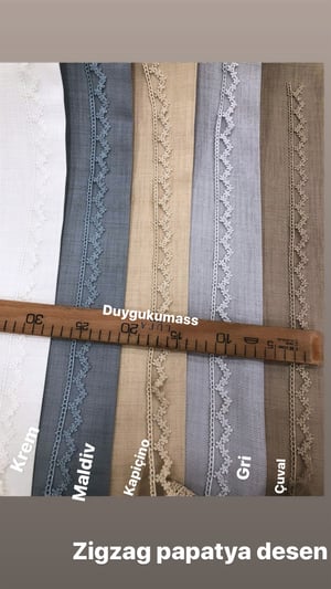 Zigzag Papatya Desen Güpür  (1 top)
