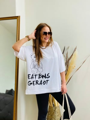 Beyaz Ayıcık Baskılı Tshirt