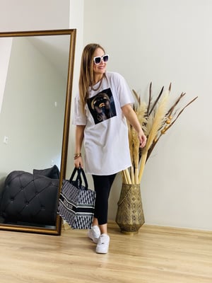 Beyaz Ön Baskılı Tshirt