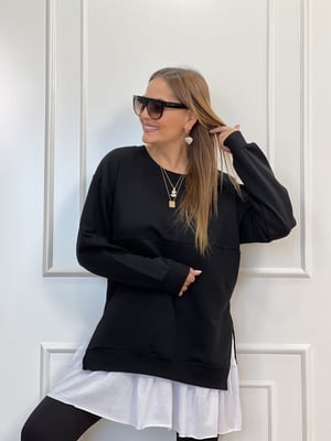 Etek Ucu Fırfırlı Sweatshirt