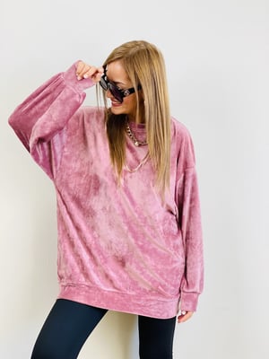 Gülkurusu Kadife Oversize Sweat