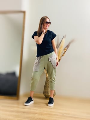 Haki Paraşüt Cep Şalvar Pantalon
