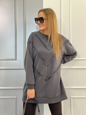 Kesikli Antrasit Sweatshirt