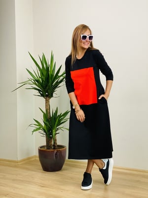 Kırmızı Floklu Basic Elbise