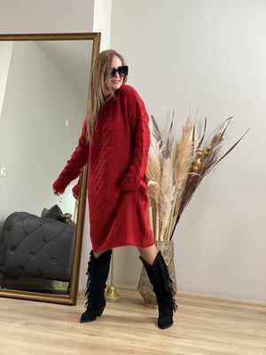 Kırmızı Triko Elbise