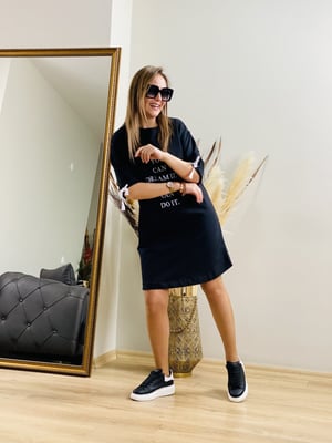 Kol Bağcıklı Sweat Elbise