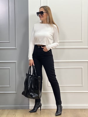 Orijinal Siyah Mom Jean