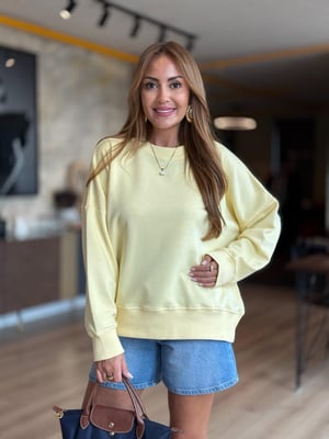 Sarı Basic Sweatshirt