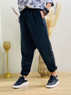 Siyah Aerobin Şalvar Pantalon