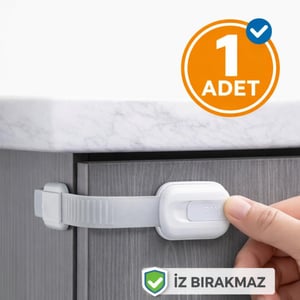 Iz Bırakmaz Yapışkanlı Ayarlanabilir Boyut Çok Amaçlı Dolap Ve Kapı Kilidi Bebek Güvenlik