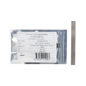 12M - 0.10mm x 10.0mm x 100mm - Lehim Tutan Nikel Metal - 10 cm Kesilmiş - 100lü Paket - 10 Metre