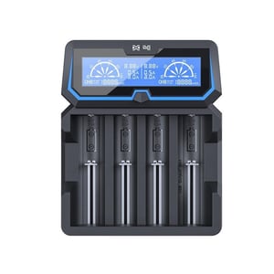 Xtar X4 - Taşınabilir LCD Ekranlı Hızlı Li-ion/Ni-Mh/Ni-Cd Şarj Cihazı / 4lü