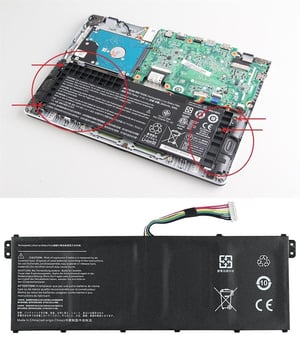 Acer Aspire E3-111 Notebook Bataryası - Pili / RETRO - Ver.2