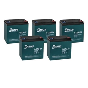 Orbus  6-DZM-24 12V 24 Ah Elektrikli Bisiklet Aküsü 5 Li Paket