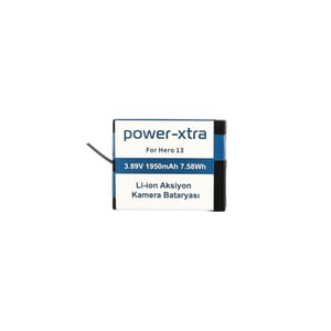 Power-Xtra - Hero 13 - 3.89V 1950 mAh Li-ion Aksiyon Kamera Bataryası