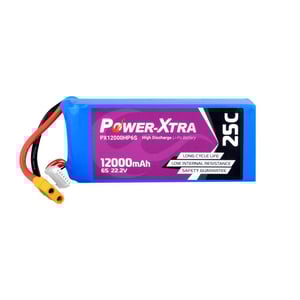 Power-Xtra PX12000HP6S - 6S1P - 22.2V 12000 mAh Li-Polymer Pil -25C