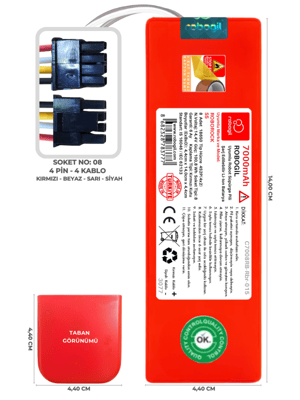 Roborock S5 7000mAh Uyumlu Robot Süpürge Pili C7008RB-Rbr-015