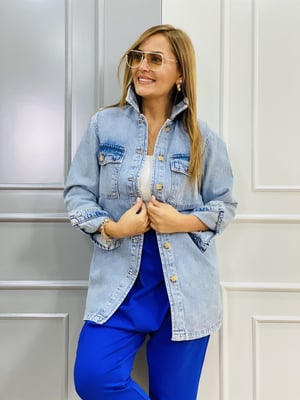 Açık Mavi Jean Ceket
