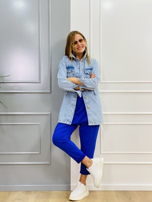 Açık Mavi Jean Ceket