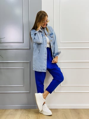 Açık Mavi Jean Ceket