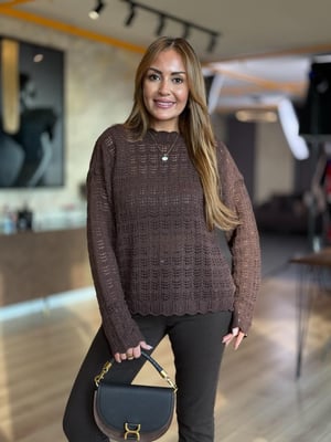 Ajurlu Acı Kahve Triko