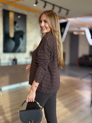 Ajurlu Acı Kahve Triko