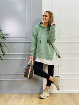 Anabella Gömlekli Çağla Yeşili Sweatshirt