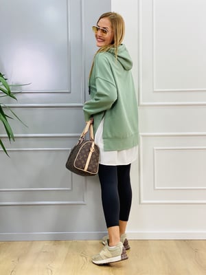 Anabella Gömlekli Çağla Yeşili Sweatshirt
