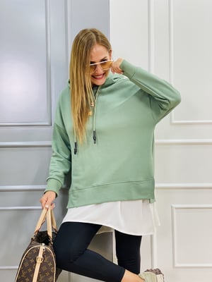 Anabella Gömlekli Çağla Yeşili Sweatshirt
