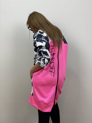 Arka Pembe Fermuar Detalı Sweat