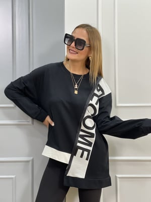 Asimetrik Become Siyah Sweatshirt