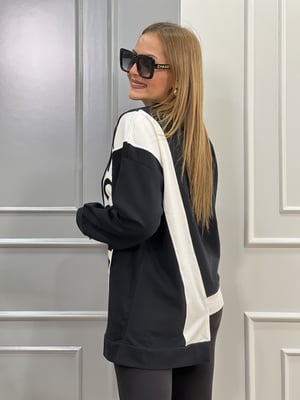 Asimetrik Become Siyah Sweatshirt
