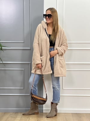 Bej Peluş Hırka