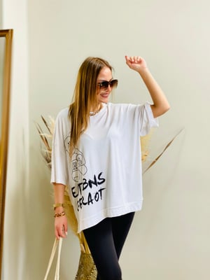 Beyaz Ayıcık Baskılı Tshirt